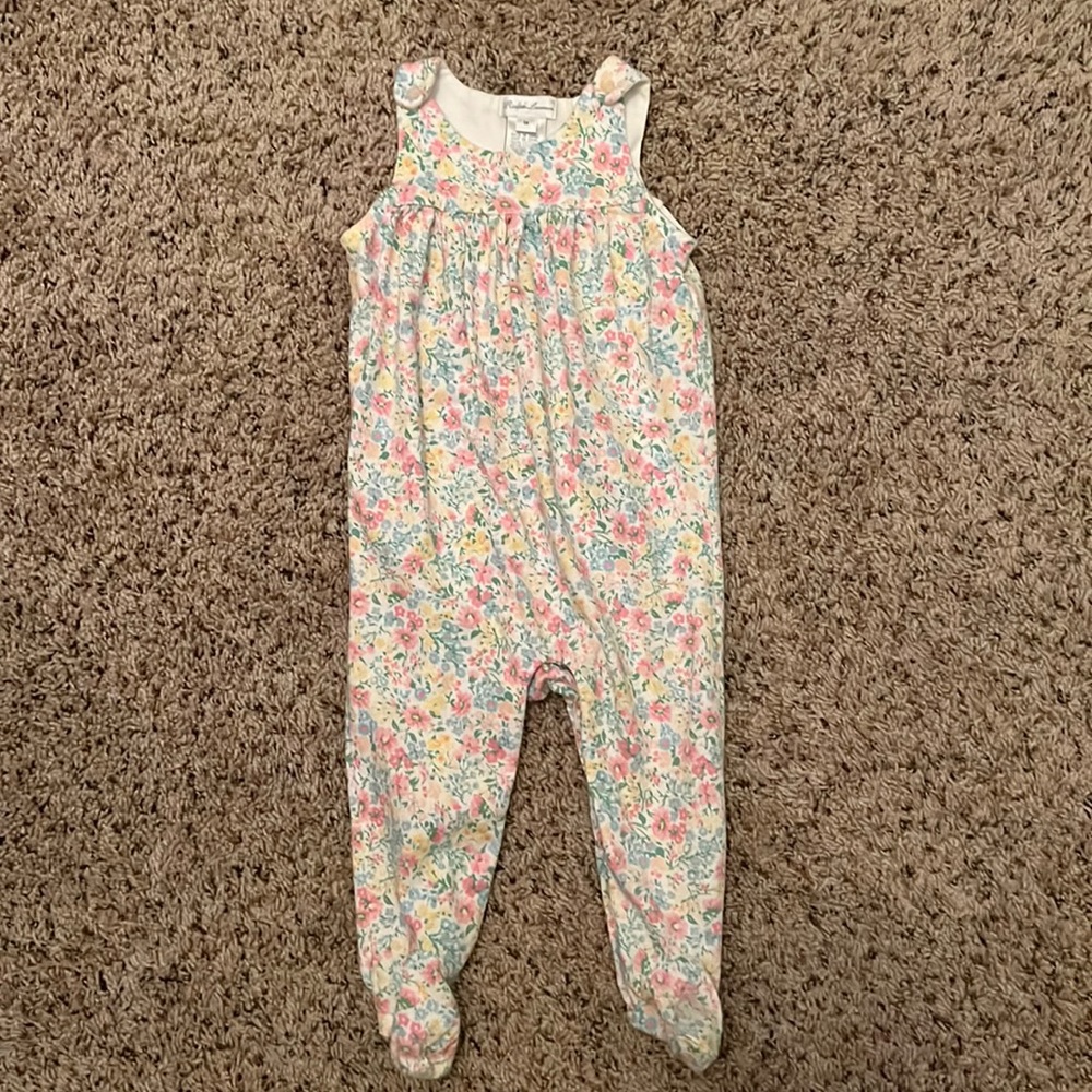 Ralph Lauren floral footed romper for baby
